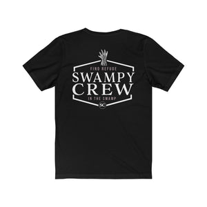 SWAMPY CREW FIND REFUGE Unisex Jersey Short Sleeve Tee