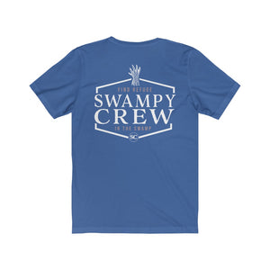 SWAMPY CREW FIND REFUGE Unisex Jersey Short Sleeve Tee