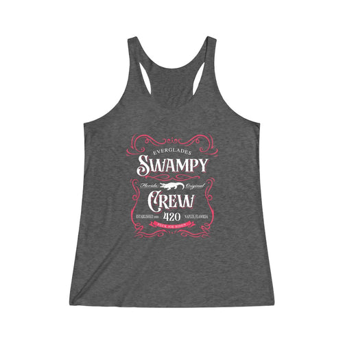 SWAMPY CREW WHISKEY - Women's Tri-Blend Racerback Tank