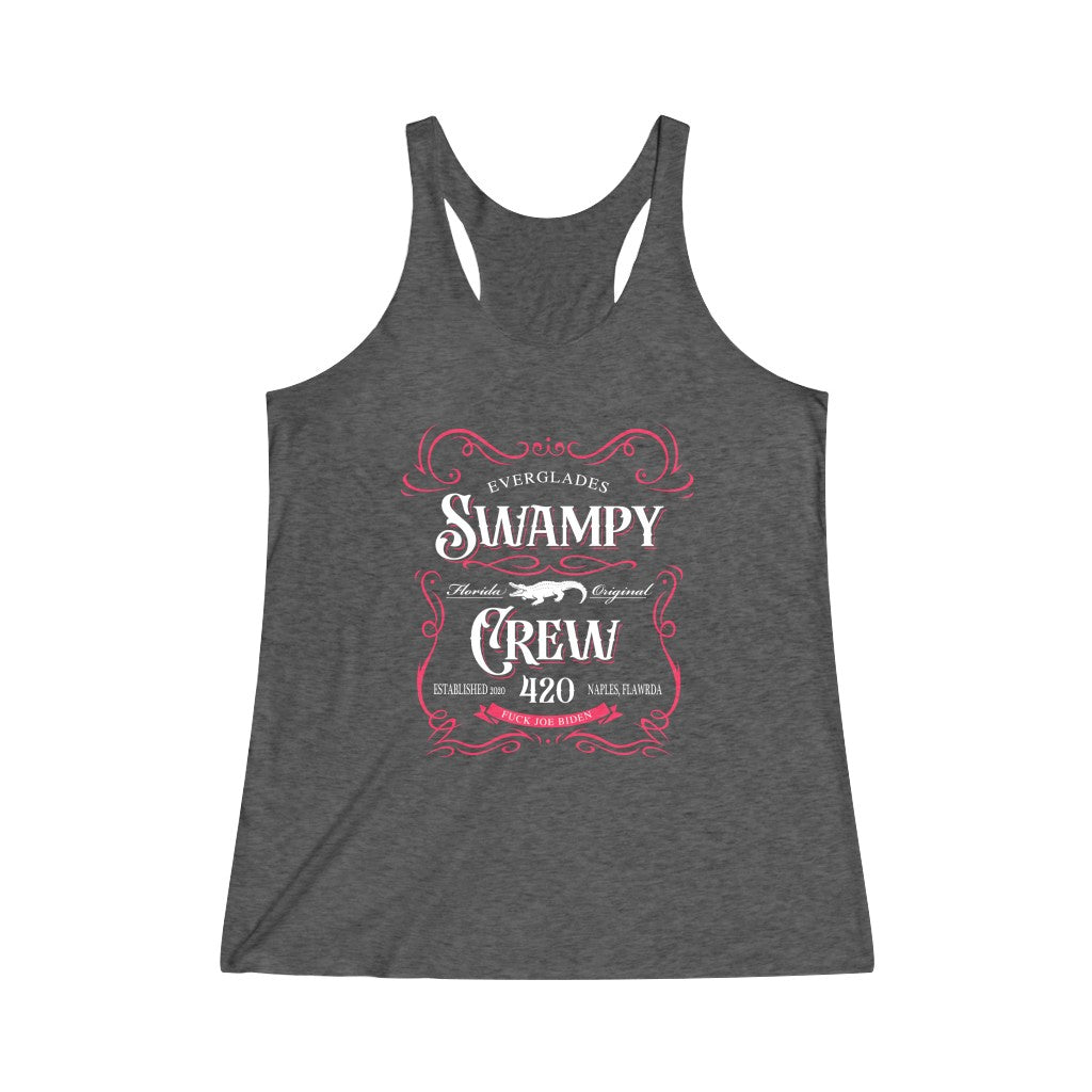 SWAMPY CREW WHISKEY - Women's Tri-Blend Racerback Tank