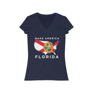 Women's Jersey Short Sleeve V-Neck Tee